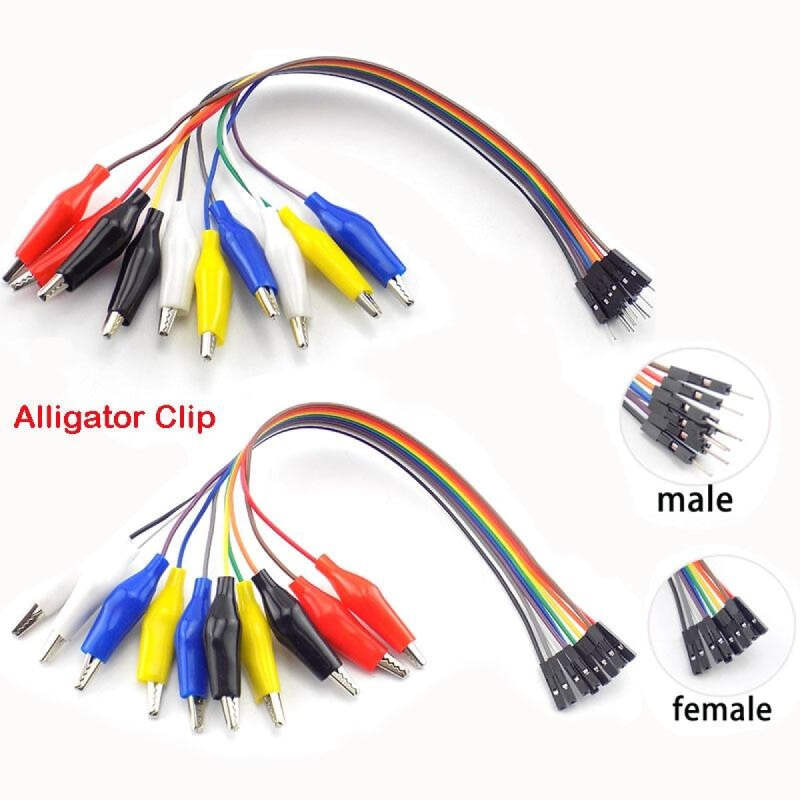 10 x Alligator Crocodile Electrical Clips Assorted Clamps Connectors